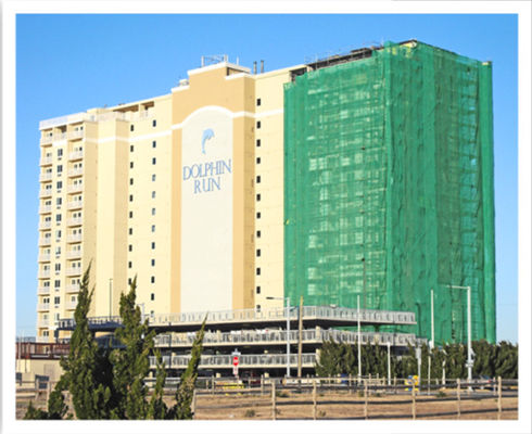 andamio verde blanco 120gsm que pesca a Mesh Scaffold los 2m los x 50m 3M X los 50m el 1m los x 50m