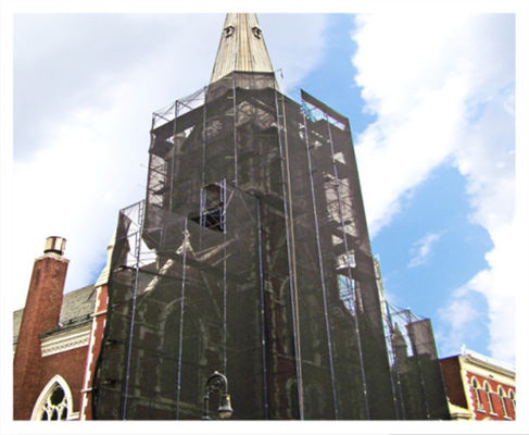 La red ignífuga de la ruina del negro de la llama la caída 80gsm de los 2m de los x 50m previno